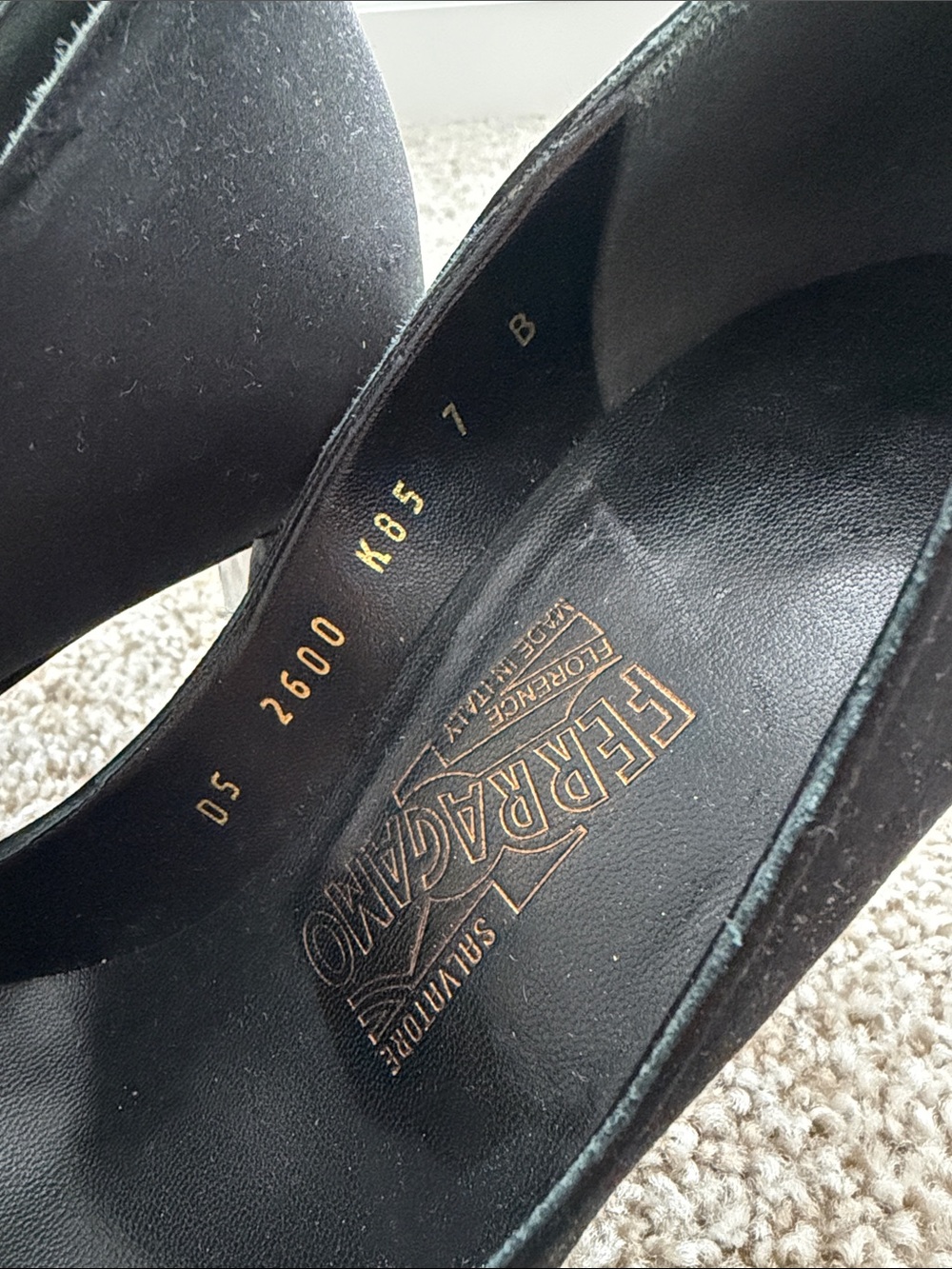 Salvatore Ferragamo Black Peep-Toe Bow Pumps (New) - Picture 2 of 4